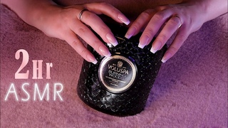 🎧ASMR Tapping, Scratching & Scratchy tapping / NO TALKING / 2Hr / plus Rain effect / Sleepy Triggers