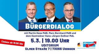 Bürgerdialog der AfD-Landesgruppe Baden-Württemberg live aus Uhingen