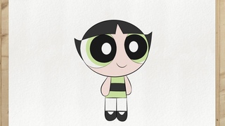 How to draw BUTTERCUP (Powerpuff Girls) very easy step by step