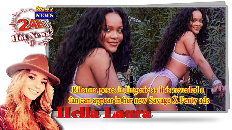 Rihanna poses in lingerie as it is revealed a fan can appear in her new Savage X Fenty