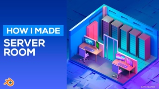 Server Room in Blender 2.9 | 3D Modeling & Rendering Process